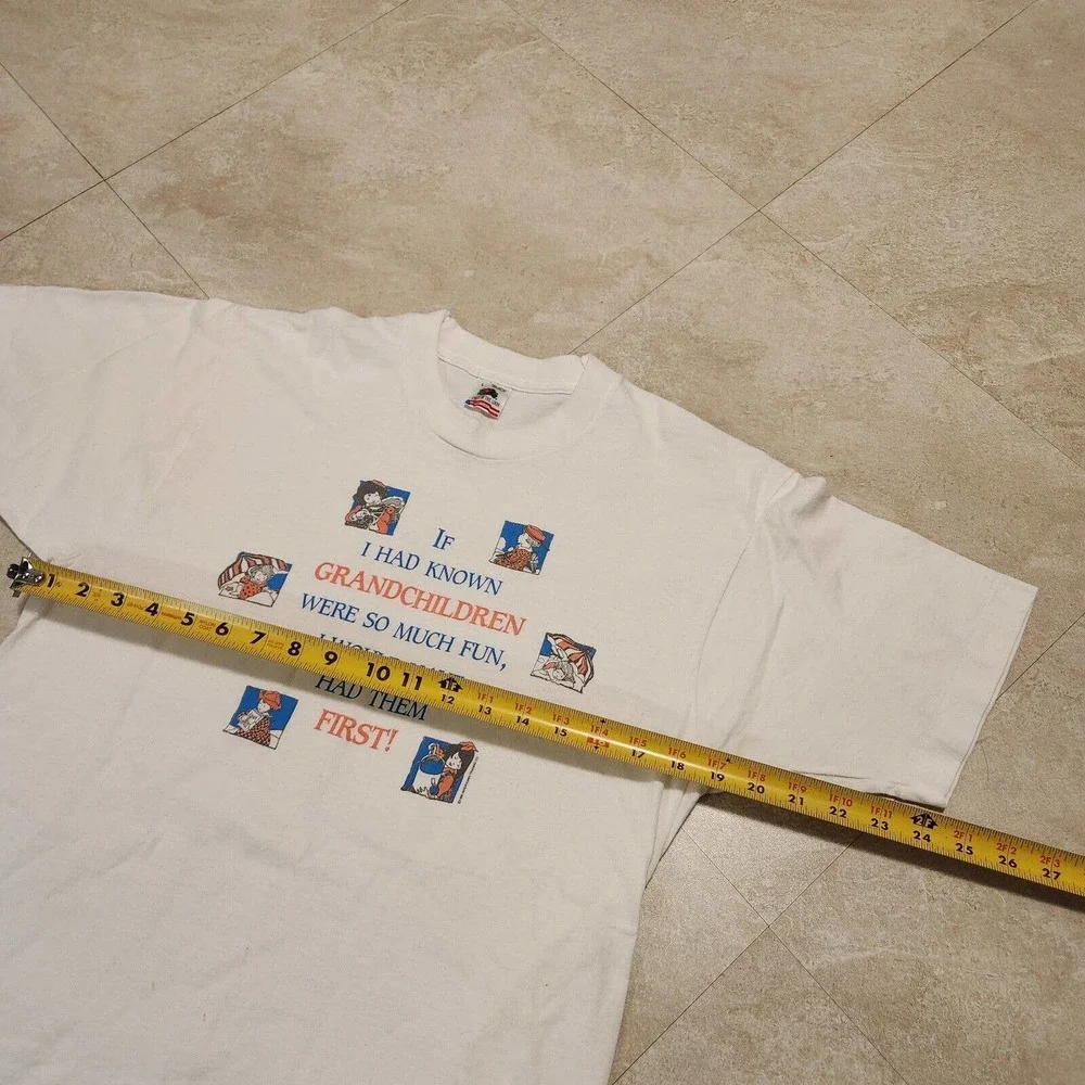 VTG‎ 90s Grandma Grandpa Granny Grandchildren Grand Child Single Stitch T Shirt - Picture 7 of 10